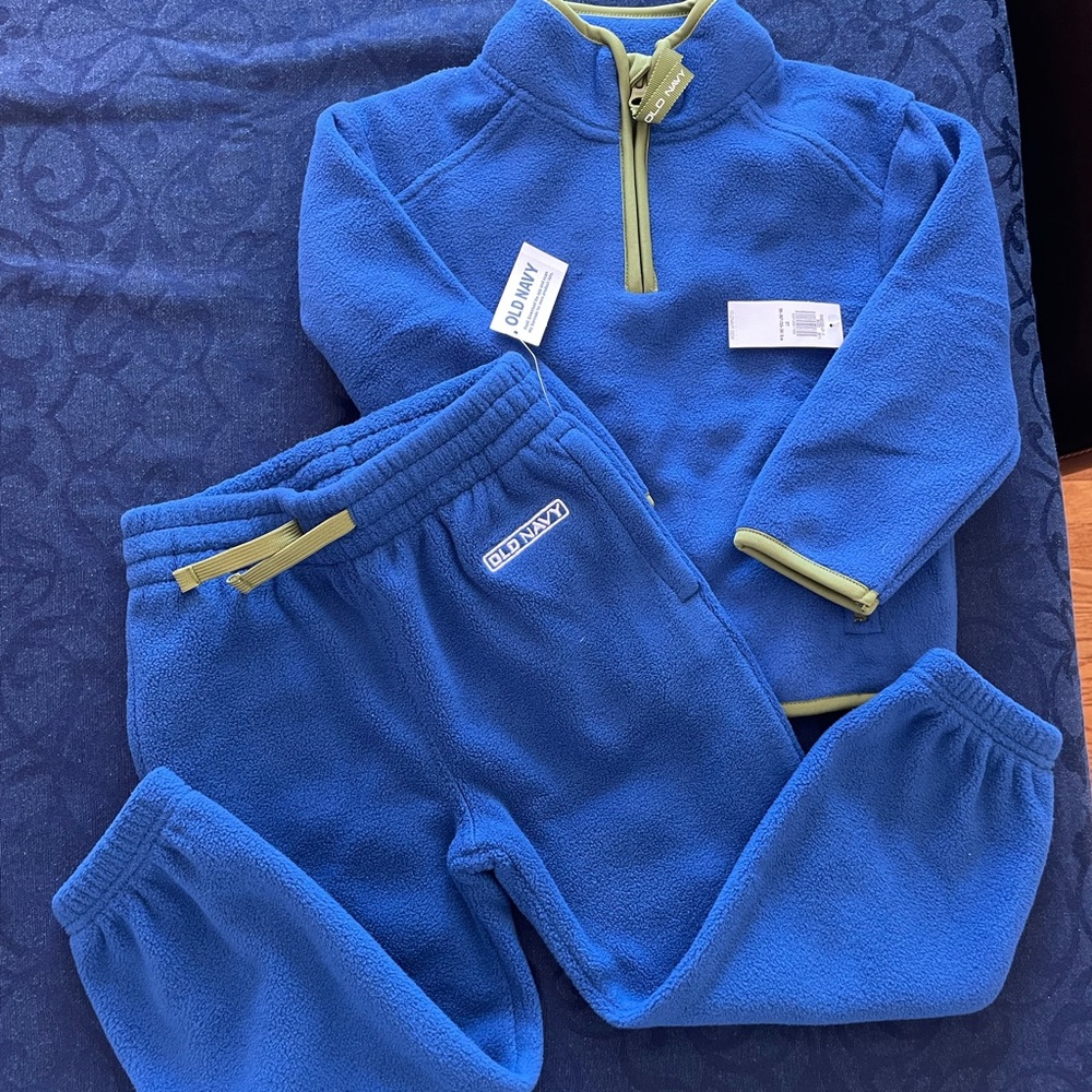 Kids Blue Fleece Bottoms